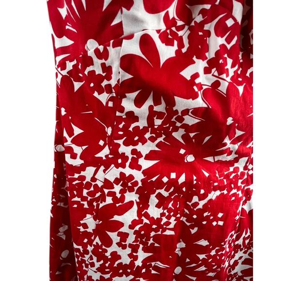 Signature by Robbie Bee Halter Top Sundress Red & White Sz 12 - Picture 6 of 9
